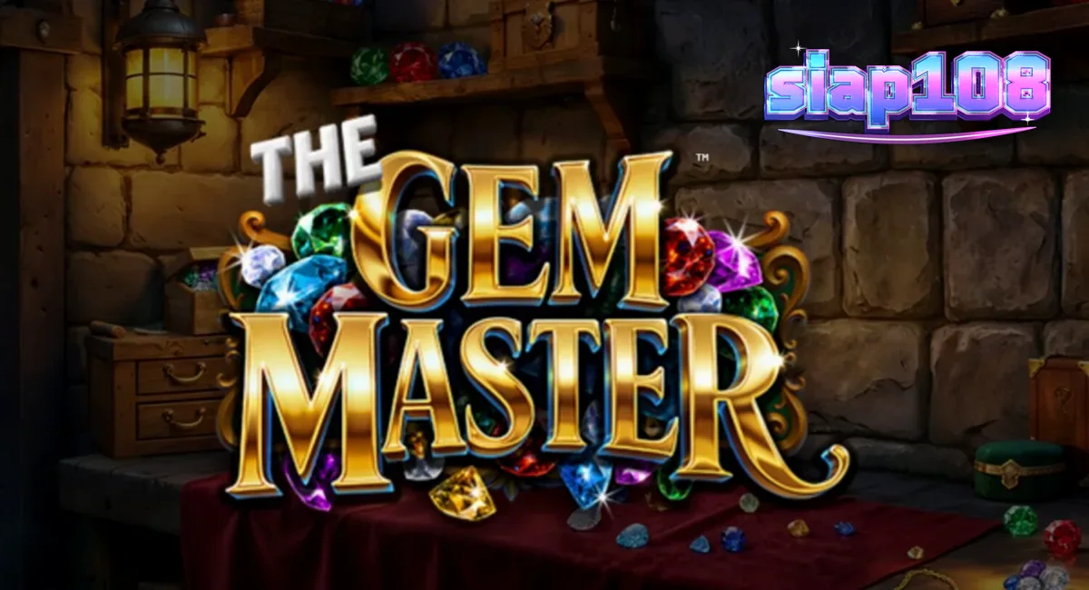 Tampilan visual bengkel perhiasan yang mewah dalam slot The Gem Master